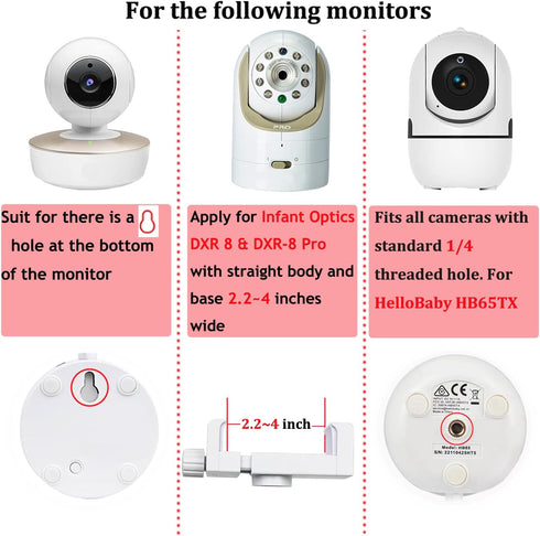 GUCHO Baby Monitor Mount for Crib, Universal Baby Monitor Holder Compatible for Infant Optics, Crib Camera Mount Stand with Clip...